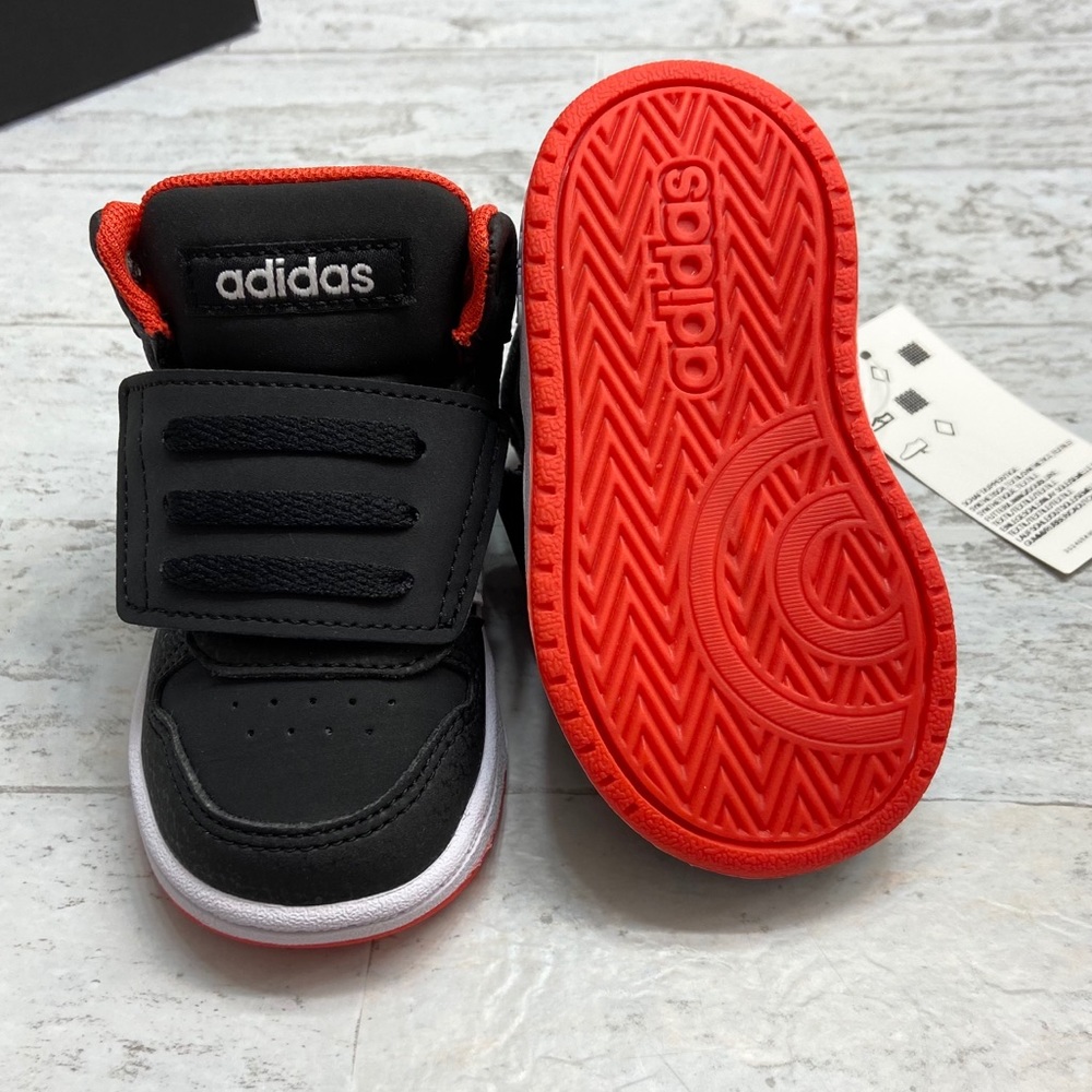 Adidas Hoops Mid 2.0 Toddler Velcro Sneakers - Picture 5 of 13